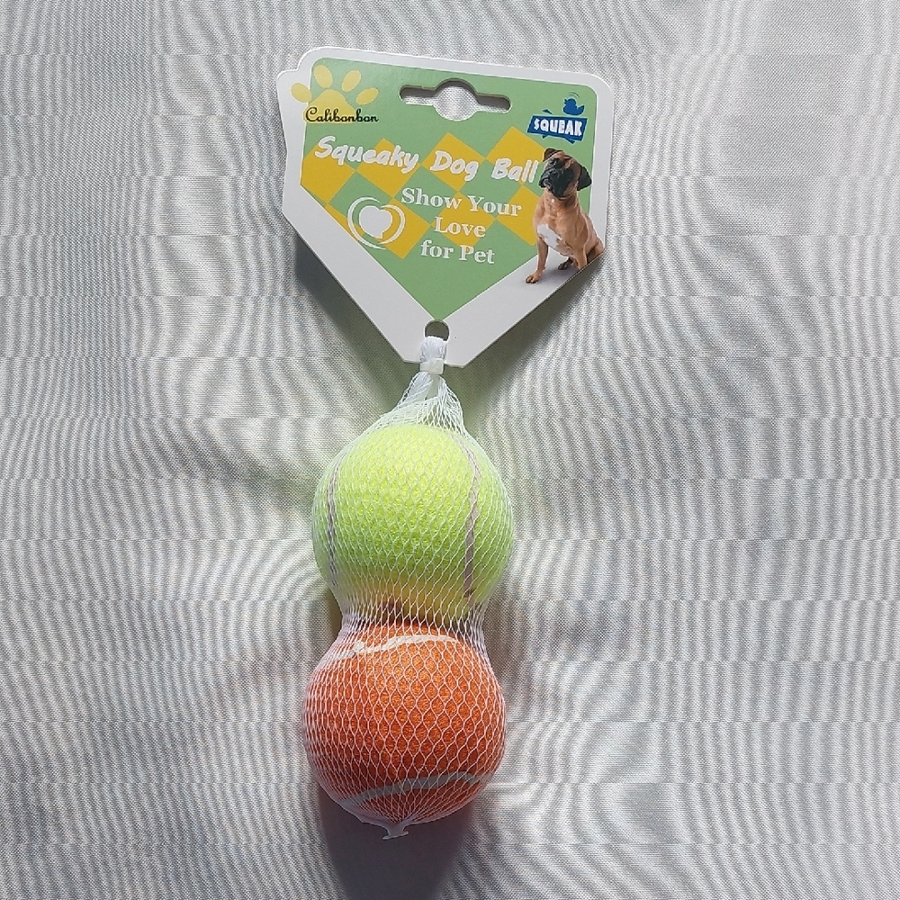 Squeaky‎ Dog Ball Red orange